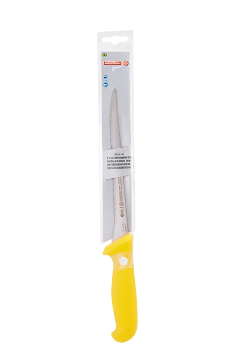 Mundial Y5514-8E Fish Fillet Knife Narrow Stiff Serrated 5500 Series 8 inches Yellow 4.webp