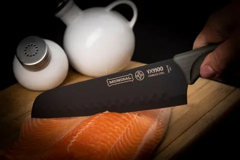 Mundial VX9900-5 Black Knife Set With Black Handle 5 Piece Plastic Blade Protectors 25.webp