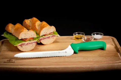 Mundial G5620-9E Sandwich Knife Offset Serrated Edge 5600 Series 9 inches Green