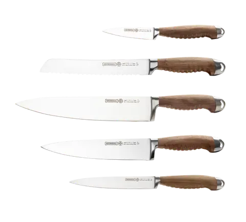 Mundial 3300-6 Knife Block Set With Wood Block Nobilis Series 6-Piece