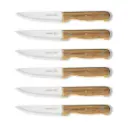 Mundial BBQ-011 Steak Knife Set With Wood Handle 5-inches 6 Piece