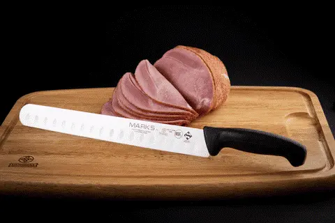 [27-12] Mundial MA27-12GE Slicing Knife Granton Hollow Edge Marks Series 12 inches Black