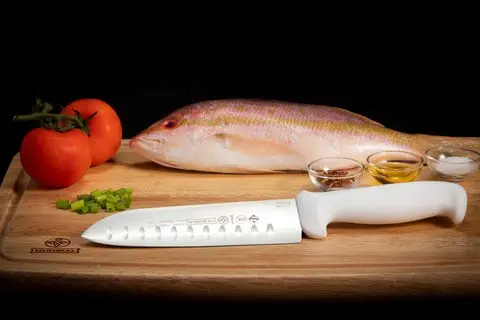 [5604] Mundial W5604-7GE Santoku Knife Hollow Edge 5600 Series 7 inches White