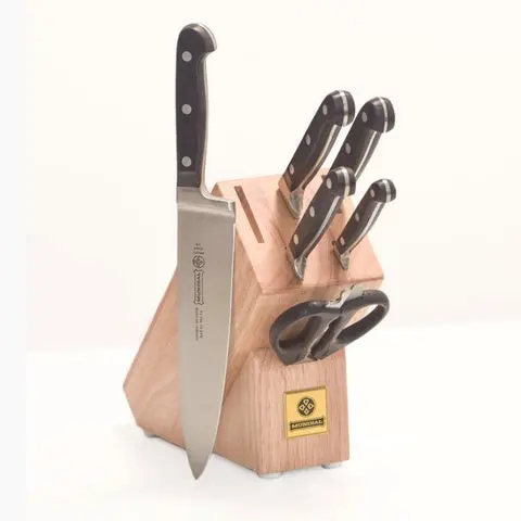 [5100-7] Mundial K5100-7 Box Cutlery Set with Wood Block 5100 Series 7 Pieces